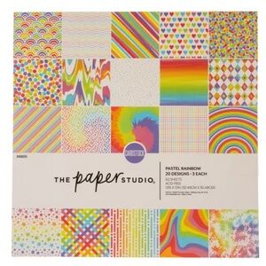 The Paper Studio Pastel Rainbow Paper Pack - 12" x 12"
